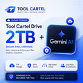 Tool Cartel Drive 2TB + Gemini AI Premium | Cloud Storage & AI Productivity Bundle